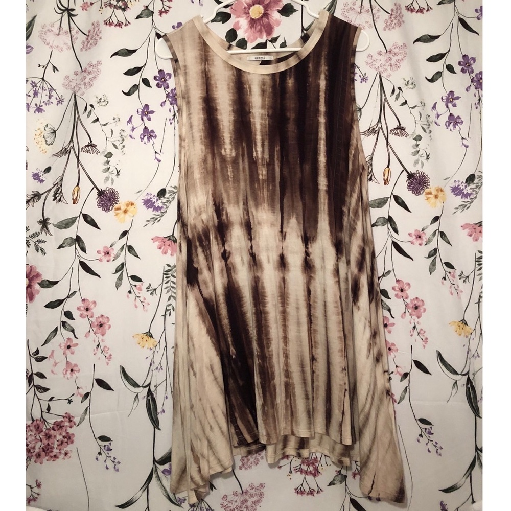 Brown Tie-dye dress